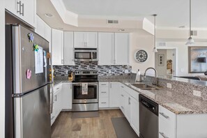 Prepare your favorite meals in the full kitchen 