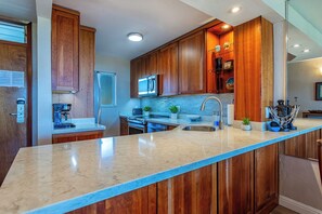 Spacious kitchen area