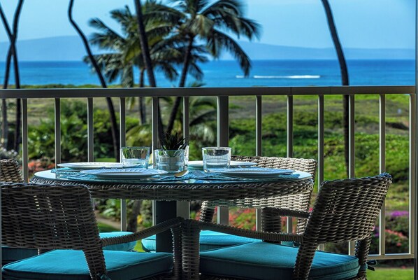 Stunning ocean views from the patio