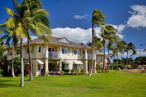 Stroll through beautifully landscaped grounds that exude island charm and serenity.