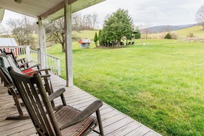Rock on the back porch and take in the views