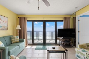 Living Room with Beachfront View