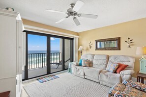 Living Room with Beachfront View