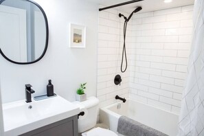 The bathroom is a private sanctuary, with a layout and features that make it the perfect place to rejuvenate.