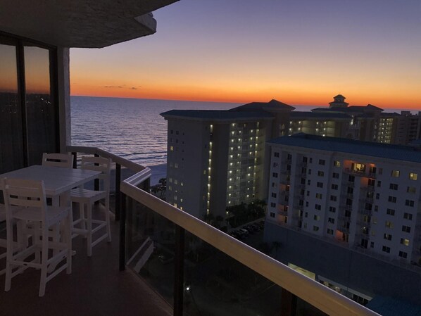The sunsets are always amazing from our huge balcony!