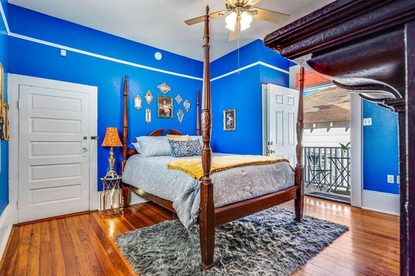 beautifully eclectic New Orleans style bedroom 