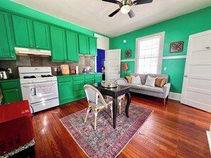 fully stocked kitchen with everything you'll need for your stay! 