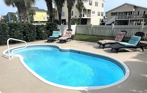 Cool off in the private pool!