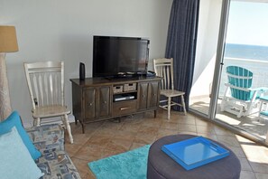 TV and ocean views