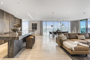 Open-plan kitchen and living room