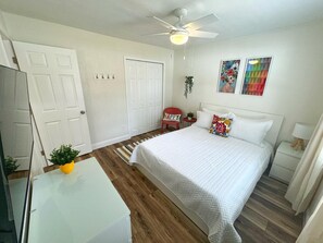 Experience the perfect blend of style and serenity in this delightful room.