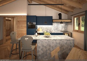 Kitchen, Living Room