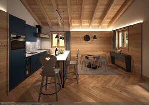 Kitchen, Living Room