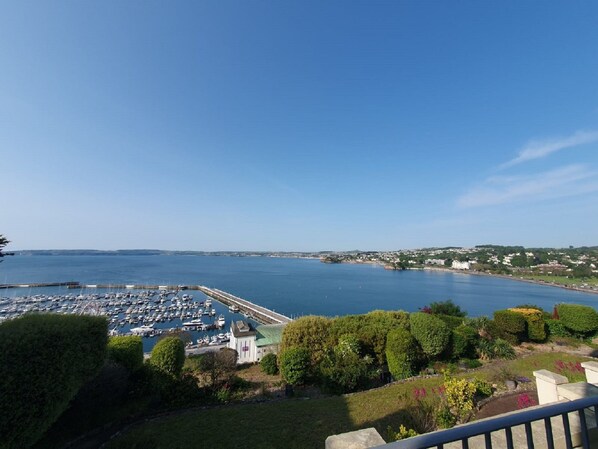 Number 1 Marina Court Torquay - private terrace with stunning sea views