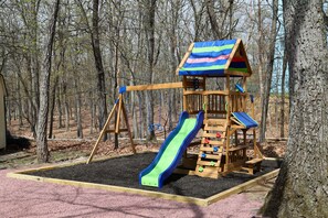 Playset in the backyard