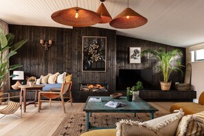 Living room at Winnow, The Village, Watergate bay, Cornwall, self catering with Beach Retreats.