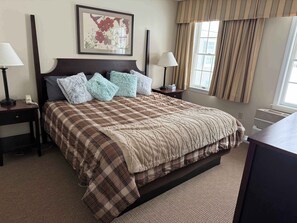King Bed in Your Master Bedroom with all new linens