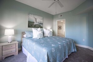 Primary bedroom with king size bed