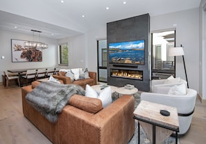 Open Concept Living and Dining Space.  Seating for 10
