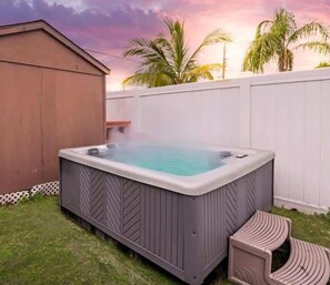 4 Person hot tub for your personal enjoyment under the stars!