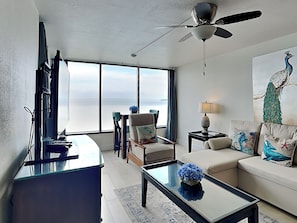 Living Area with views of the Bay