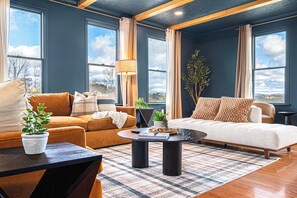 Bright yet cozy, the design and comfort of this room is sure to be a favorite