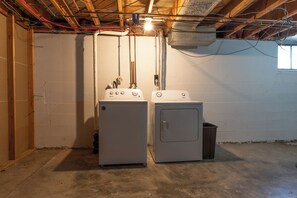Newly renovated bathroom with shower/tub combo
