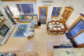 Seamlessly connect with loved ones in this spacious open floor plan, blending the cozy living room and dining area.