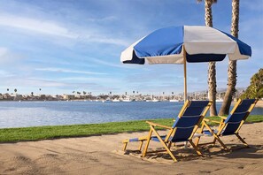 Situated on the beach