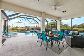 Lanai seating area