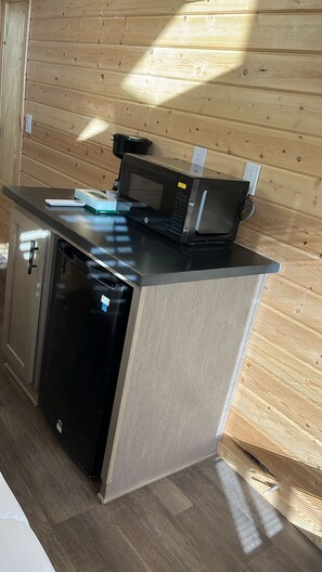Coffee Maker, Microwave, Mini-Fridge