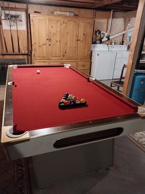 A pool table for family fun