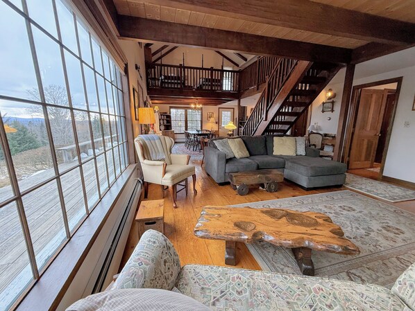 Perched on a picturesque hilltop in Whitefield, this charming farmhouse exudes warmth, rustic character, and modern comfort.