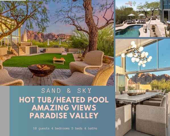 Welcome to Sand&Sky!Prepare to be captivated by this majestic property, where stunning mountain views surround you at every turn. Embrace the beauty of the desert and experience all it has to offer in this serene and luxurious retreat.