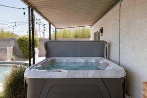 Our brand new hot tub is a fantastic addition! It’s perfect for relaxing after a long day or enjoying a soothing soak. Are you ready for some great relaxation?