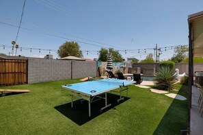 Can you picture yourself enjoying a sunny day by the *heated pool, unwinding in the hot tub under the stars, and maybe even practicing ping pong skills!?