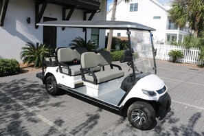 6 Passenger Electric Cart Included to Make Beach Trips a Breeze
