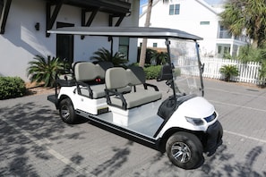 6 Passenger Electric Cart Included to Make Beach Trips a Breeze