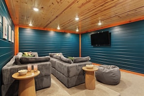 Plush seating and a large screen for the ultimate movie night.