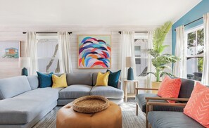 The couch is ultra comfortable for afternoon naps or nighttime movies.