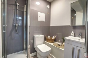 Modern bathroom with all the essentials for a refreshing start to your day