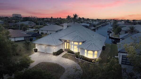 Your Sailboat Access home at night