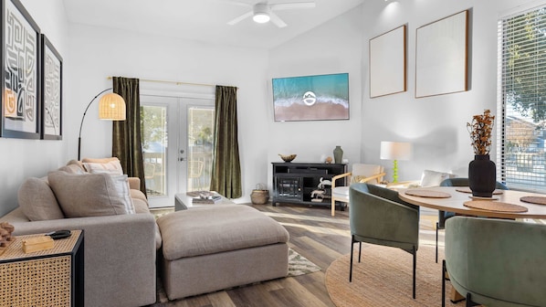 Welcome to your beachy getaway! Enjoy this open, communal floor plan where the whole family can gather.