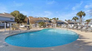 The pool is open during the warmer months of the year, and is reserved for community members and visitors like you. 