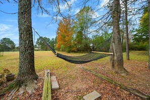 Lounge the day away or enjoy a snooze in the hammock!