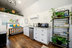 The breezy, open kitchenette offers great amenities for a comfortable stay