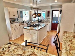 Prepare your meals in the full kitchen 