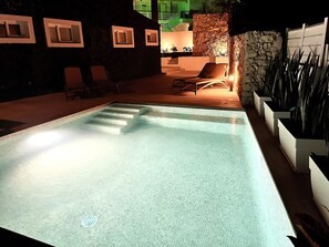 Private heated pool