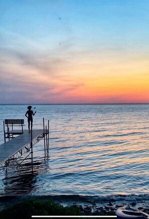 Dock at sunset.