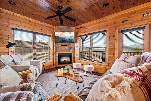 Living Room with Mountain Views
